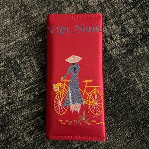 Free unbranded Vietnam hot pink long wallet